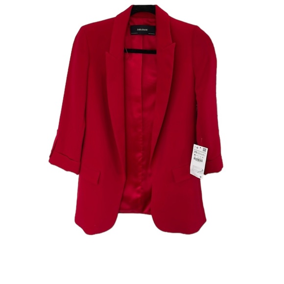 Zara Jackets & Blazers - Zara red crepe blazer. Size XS